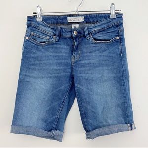 H&M LOGG Blue Denim Jean Shorts Cutoffs Size 28
